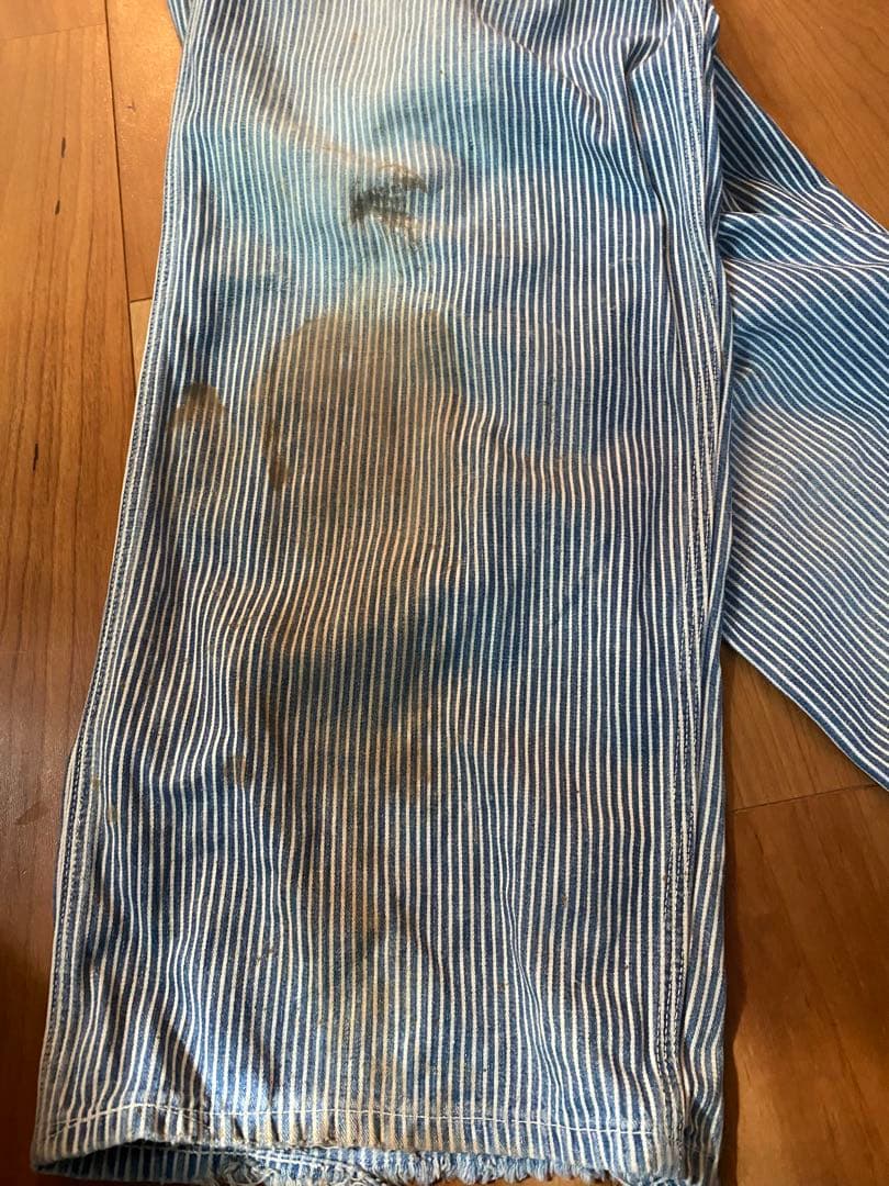 50s ビンテージ　PIONEER ヒッコリーストライプつなぎ　カバーオール