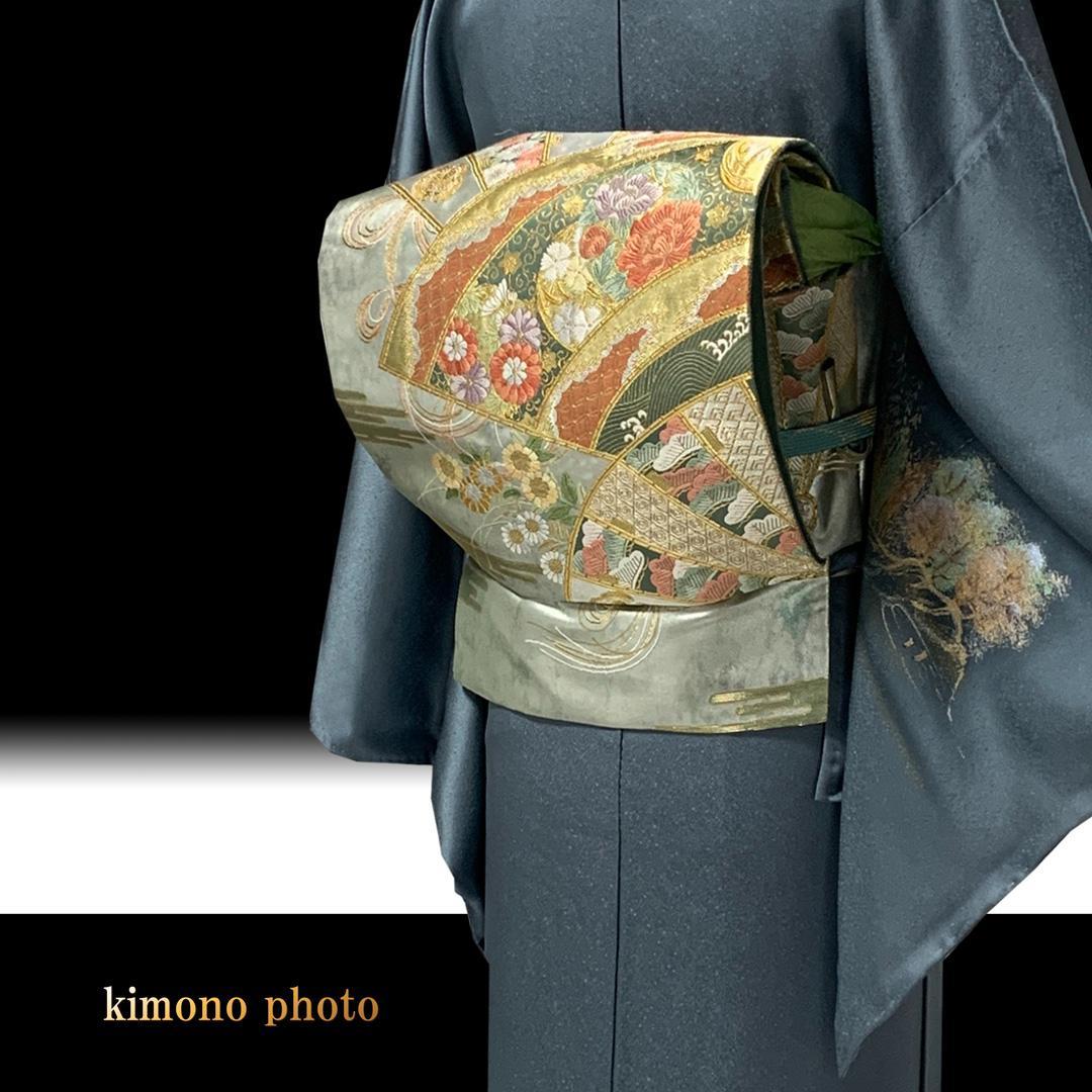 【新品、未使用】正絹【極上逸品】トールサイズ【金彩手描き友禅染】訪問着フルセット