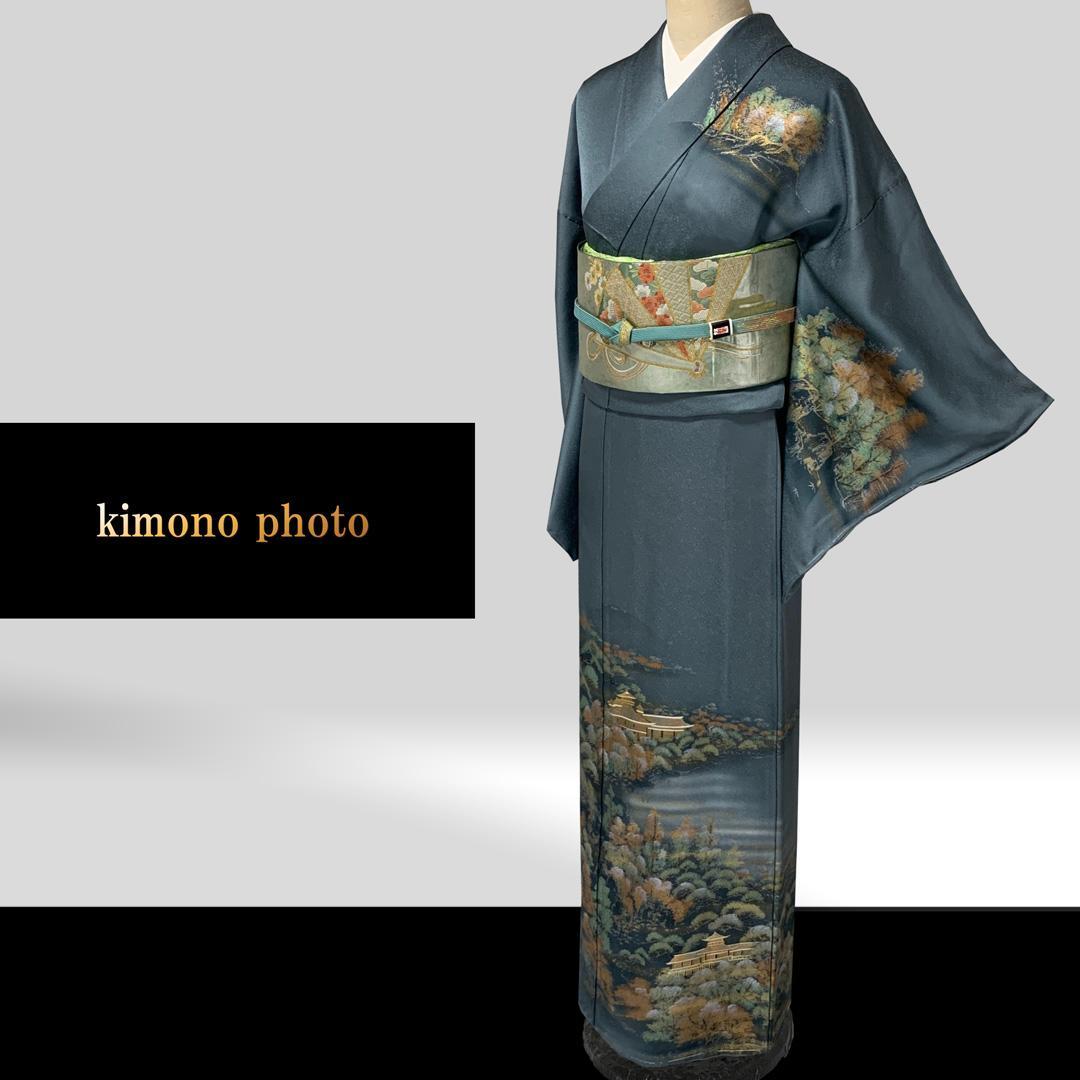 【新品、未使用】正絹【極上逸品】トールサイズ【金彩手描き友禅染】訪問着フルセット