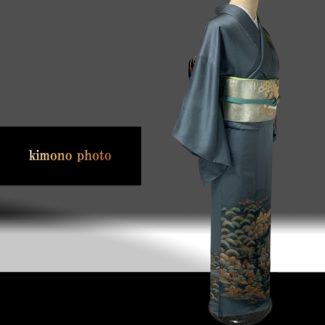 【新品、未使用】正絹【極上逸品】トールサイズ【金彩手描き友禅染】訪問着フルセット