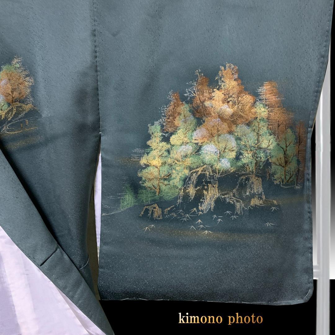 【新品、未使用】正絹【極上逸品】トールサイズ【金彩手描き友禅染】訪問着フルセット