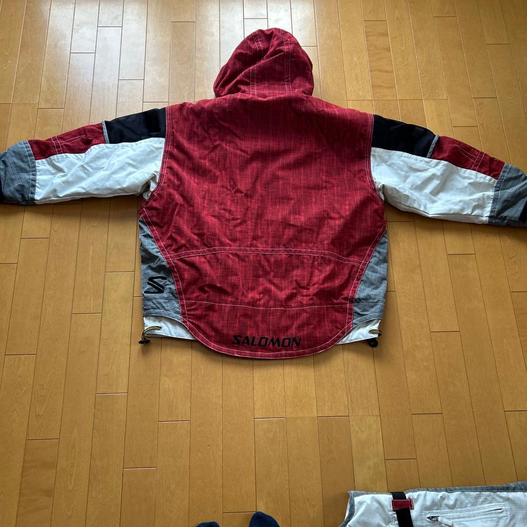 Salomon スキーウェア 赤/白/グレー