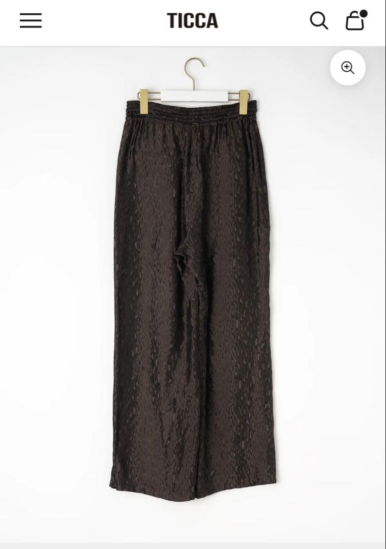 TICCA レオパード柄 ワイドパンツ