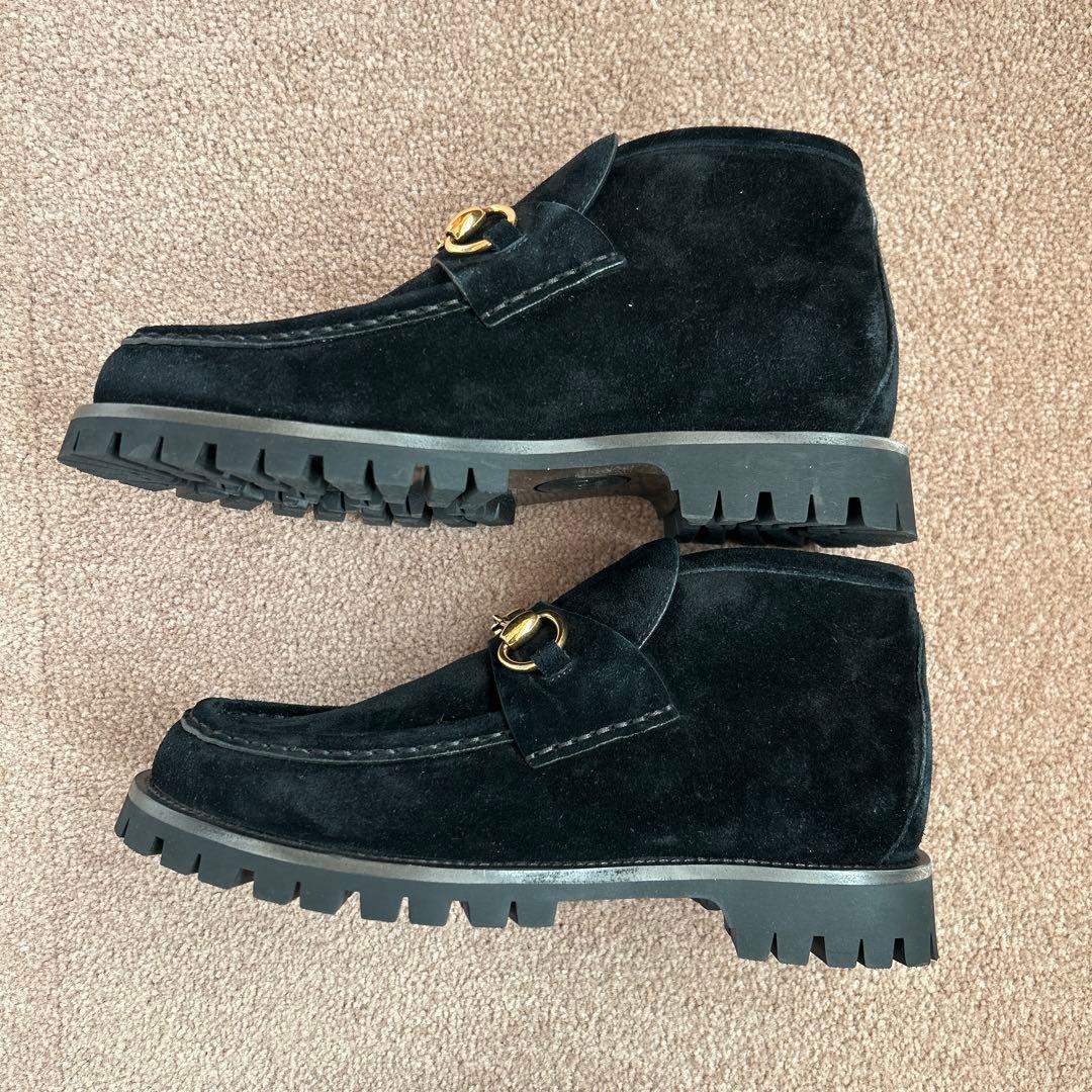 GUCCI ブラックスエード ローファー 36.5