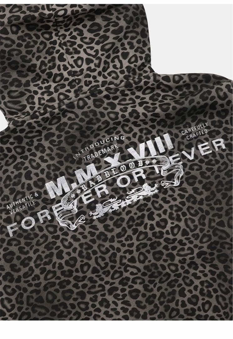 Badblood ヒョウ柄 フルジップパーカー M.M.XVIII