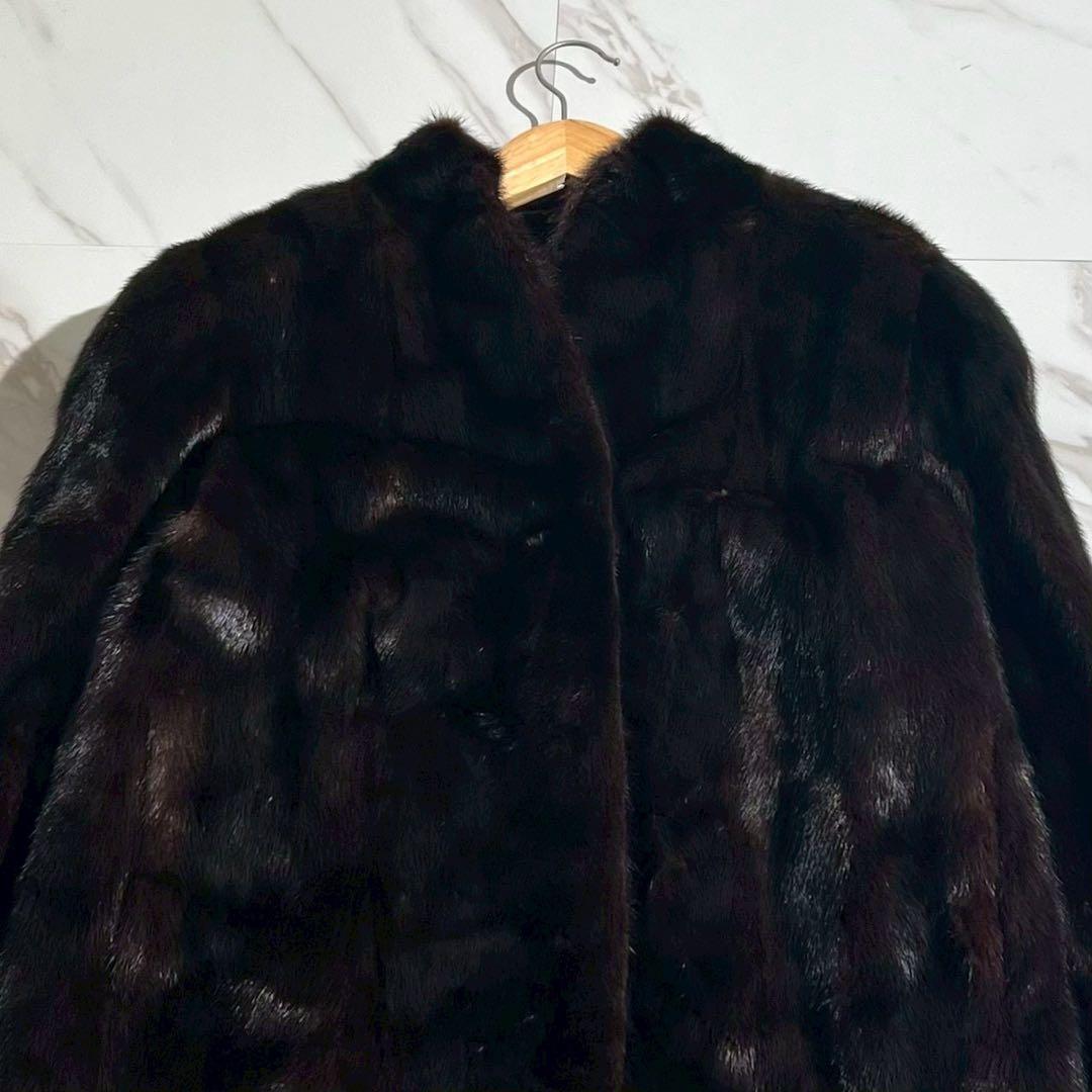 サガミンク ファーコート 毛皮 ロング丈 毛並み◎ ゆったり レディース 11
