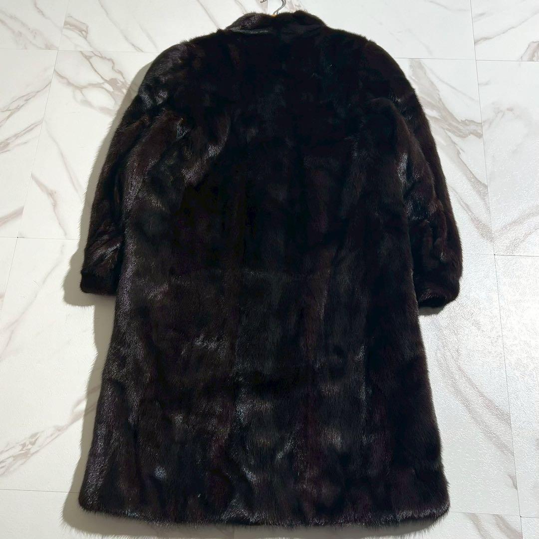 サガミンク ファーコート 毛皮 ロング丈 毛並み◎ ゆったり レディース 11