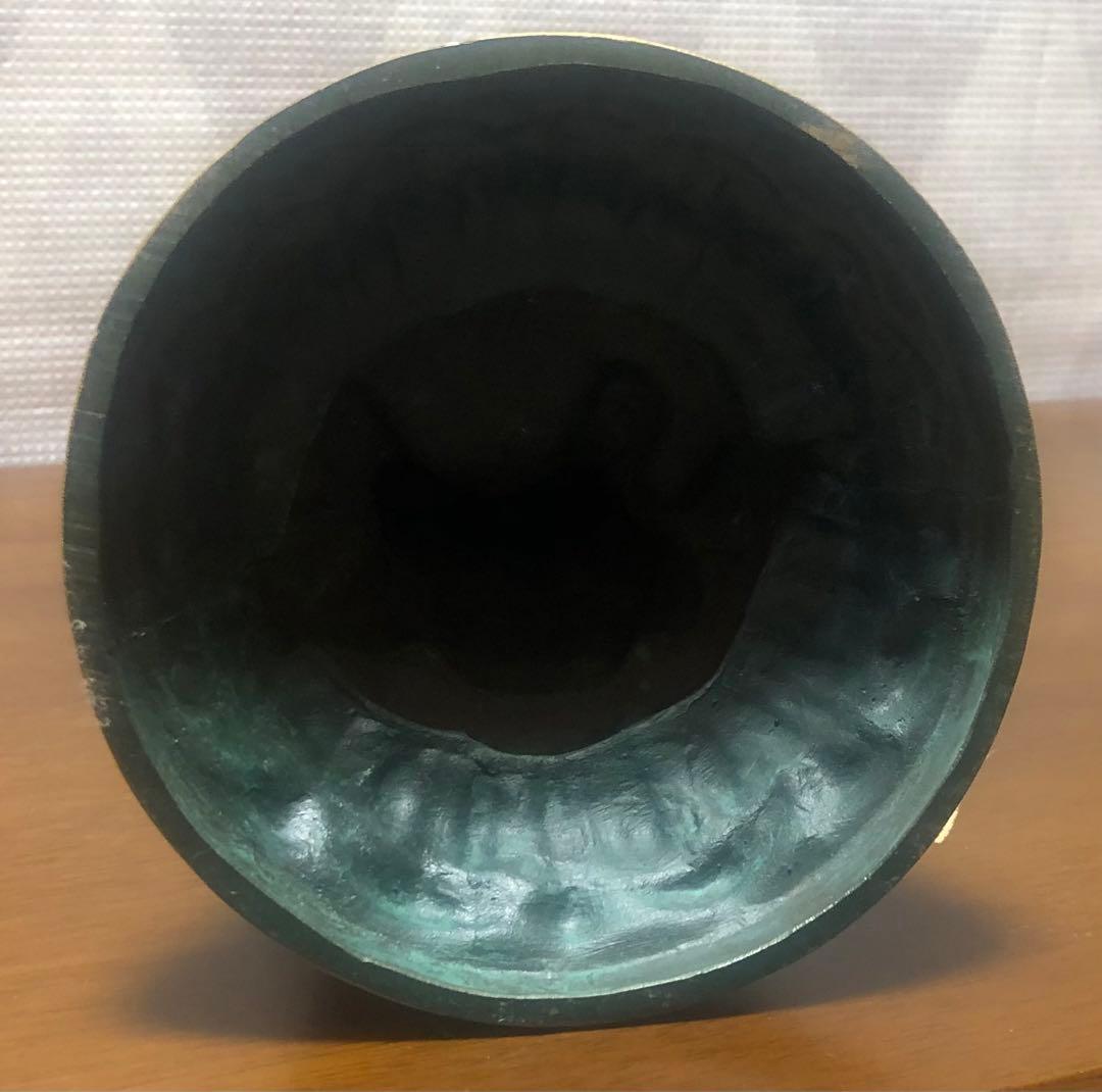 北村西望「聖観音菩薩像」仏教美術 銅製 銅器（中古品）