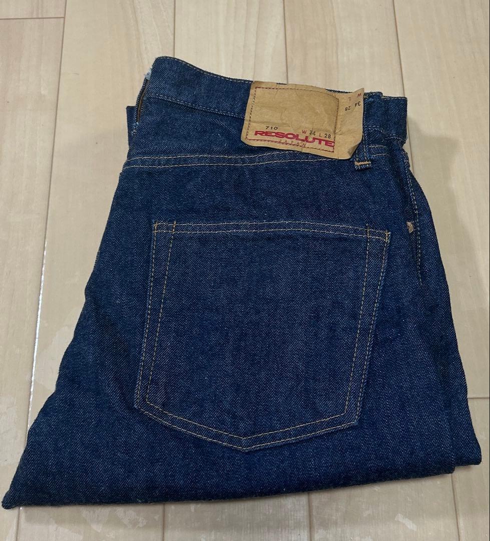 RESOLUTE リゾルト　710 デニムパンツ　W34L28 濃紺