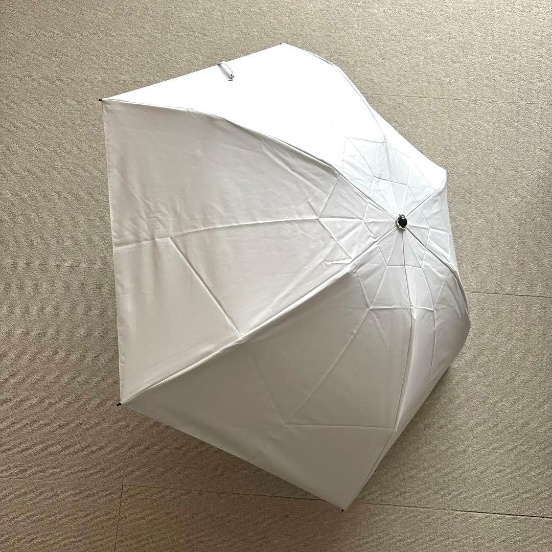 サンバリア100 日傘　3段折　無地　ホワイト