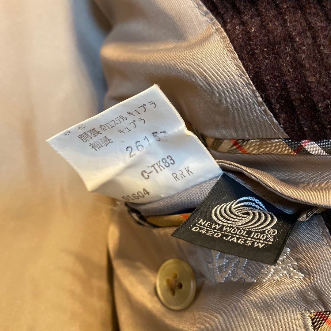 BURBERRYS corduroyブラウン コーデュロイ テーラードジャケット