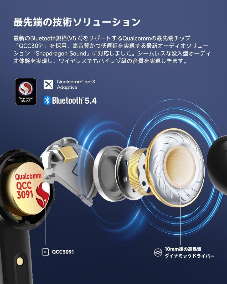 【新品・未開梱】EarFun Air Pro 4 ワイヤレスイヤホン ブラック
