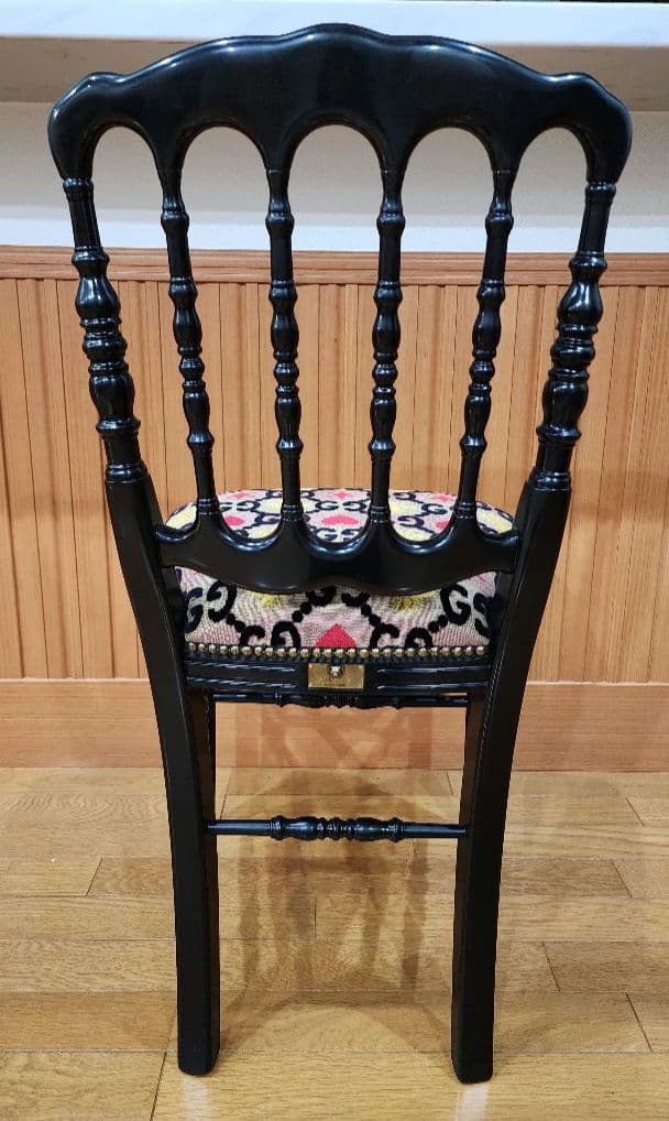 GUCC ② GGジャガードウッドチェア クラシックスタイル 椅子 グッチ