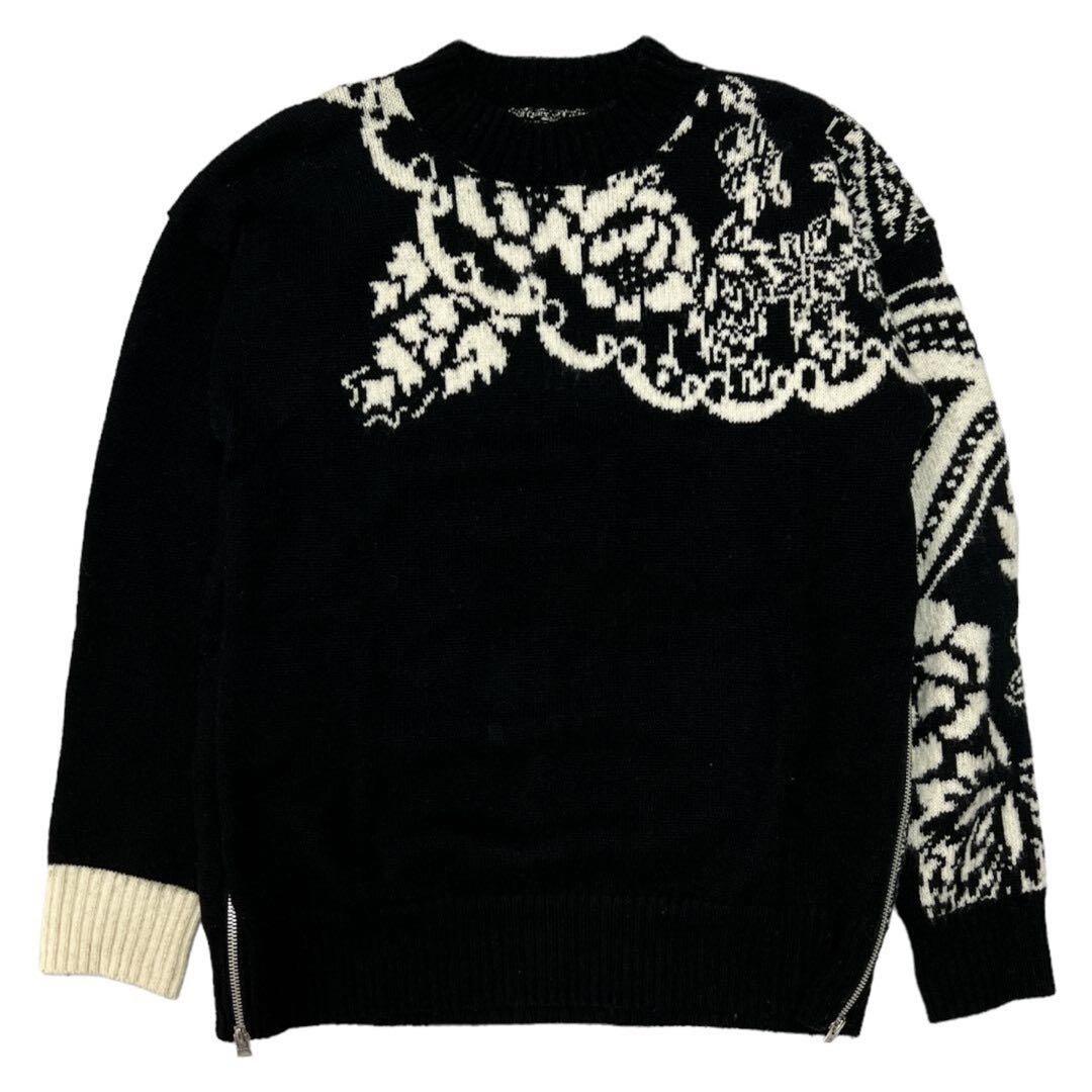 sacai サカイ floral pullover knit sweater 2