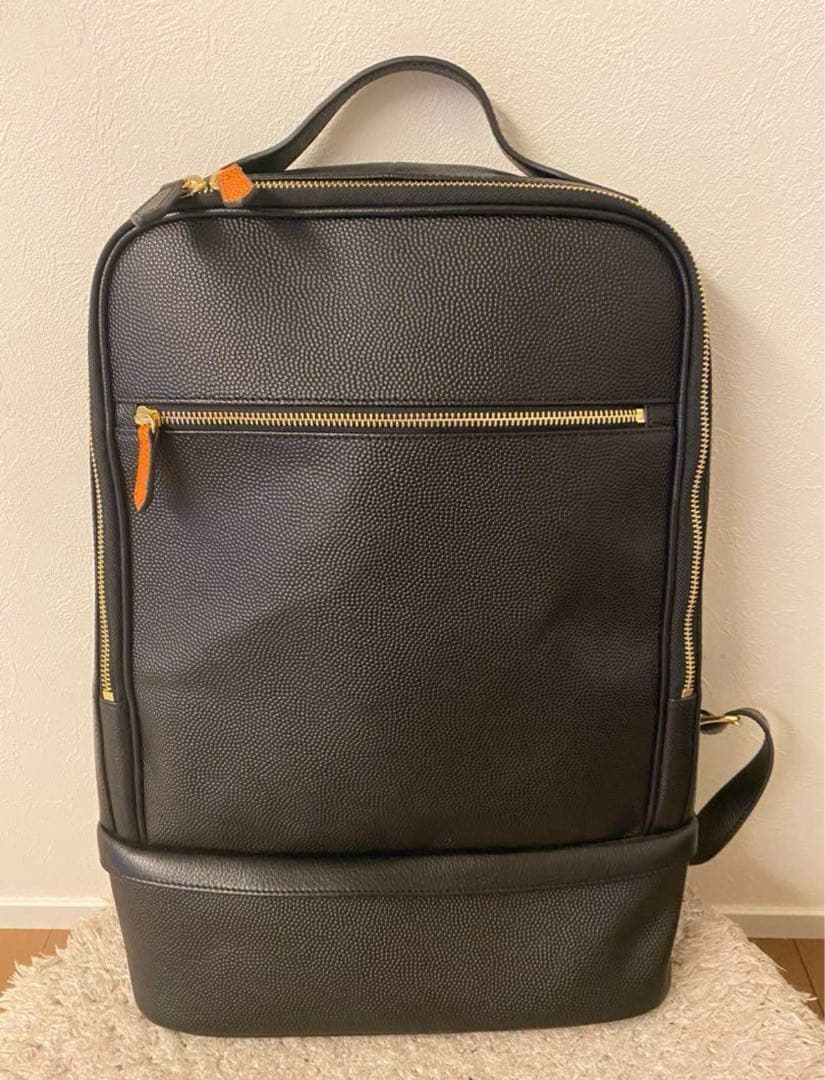 【未使用自宅保管品】ビジネスleather-g バスケ革 リュック