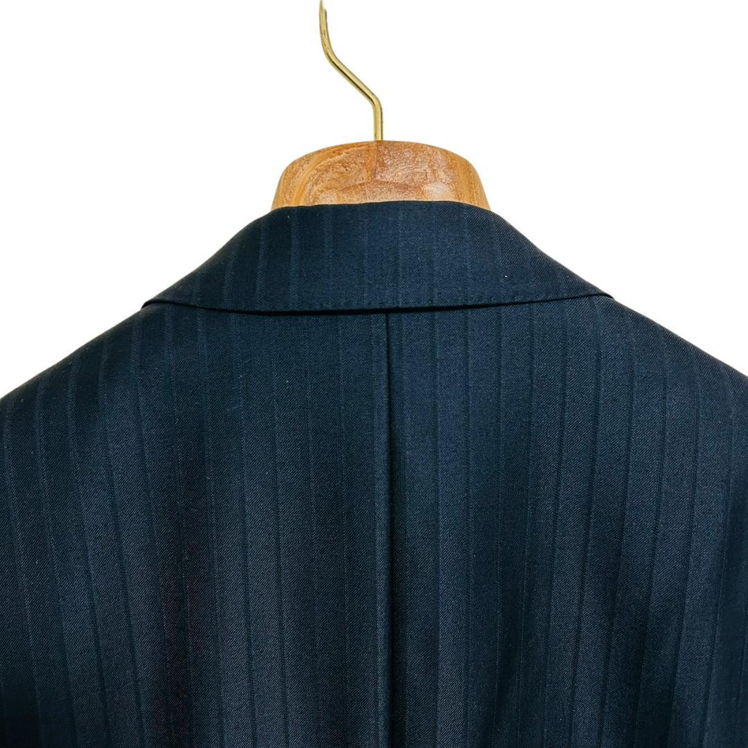 最高級 ロロピアーナ タスマニアン ダーバン スーツ AB6 黒 光沢 ウール