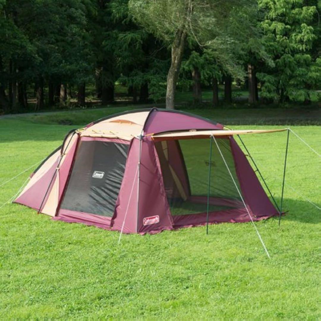 【美品】コールマン ラウンドスクリーン2ルームバーガンディスタートセット