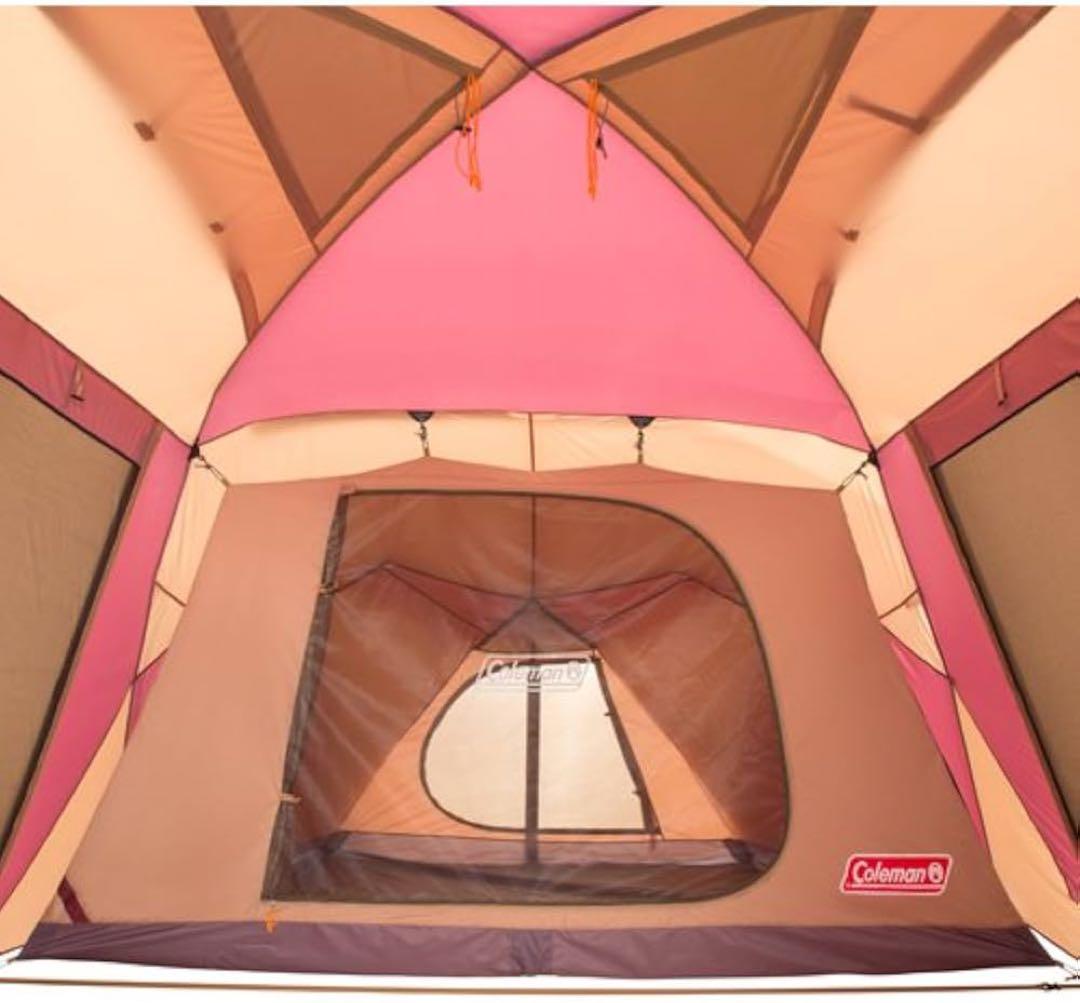 【美品】コールマン ラウンドスクリーン2ルームバーガンディスタートセット
