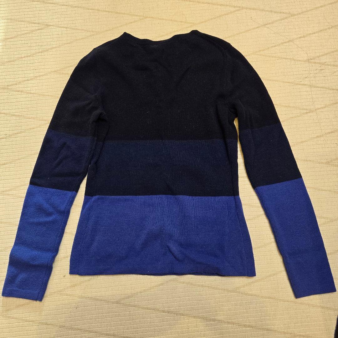 〖デサントゴルフ〗ニットセットアップ セーター ネイビー 青 ボーダー