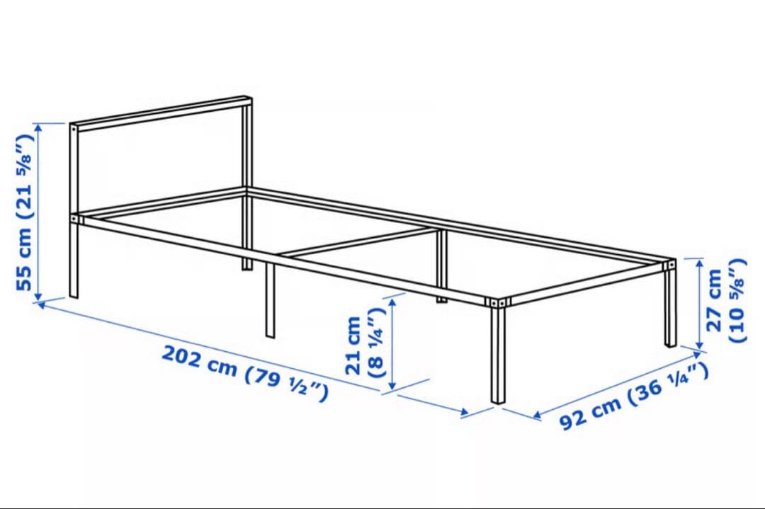 【IKEA廃盤】シングルベッドフレーム緑とスノコのセット　GRIMSB