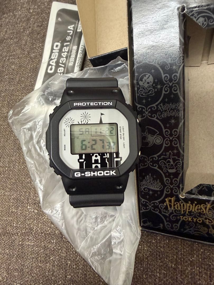 ディズニー TDR 35周年 G-SHOCK 限定3500本 認定証 紙袋付き