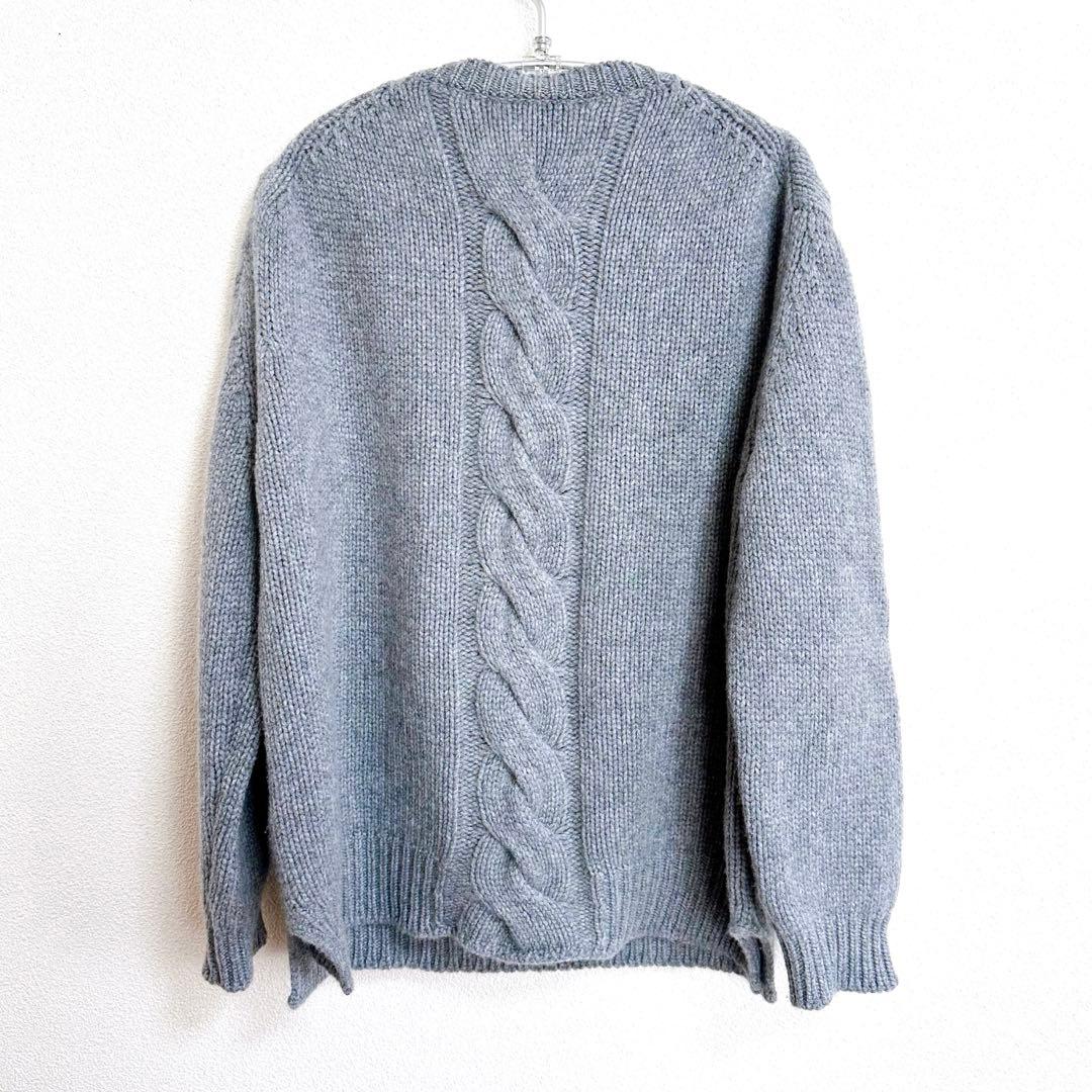 【 BEGG × CO 】　カシミヤ　スコットランド製　グレー　ニット　美品