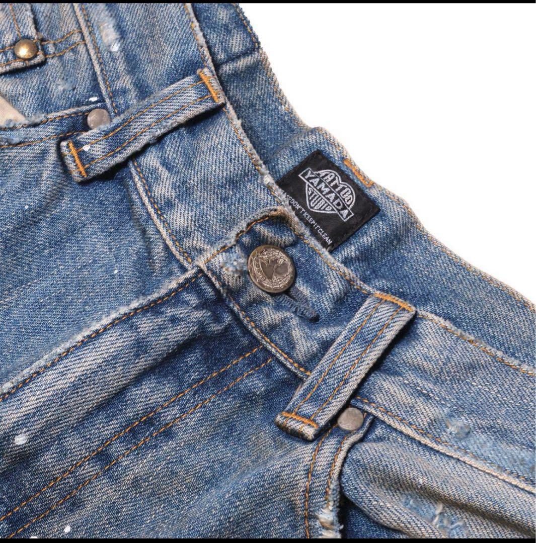 パンツ TSY RIPPED WIDE STRAIGHT DENIM INDIGO