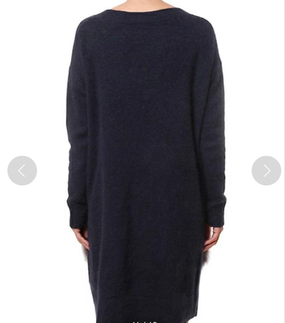 GRACE CONTINENTAL FOXファーアンゴラ混 ワンピース36