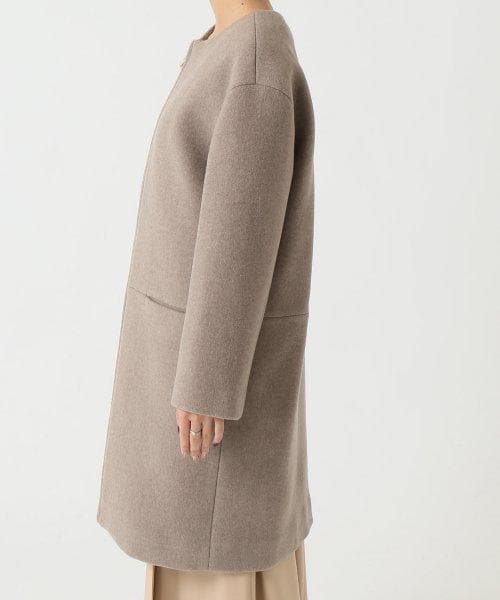 ★美品★ Noble ノーブル W/Ny ZIP ノーカラーコート