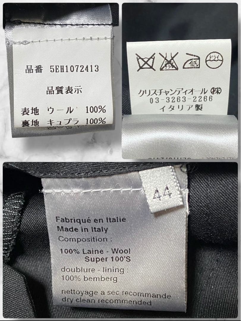 ディオール オム スラックス パンツ ブラック Mサイズ相当 メンズ