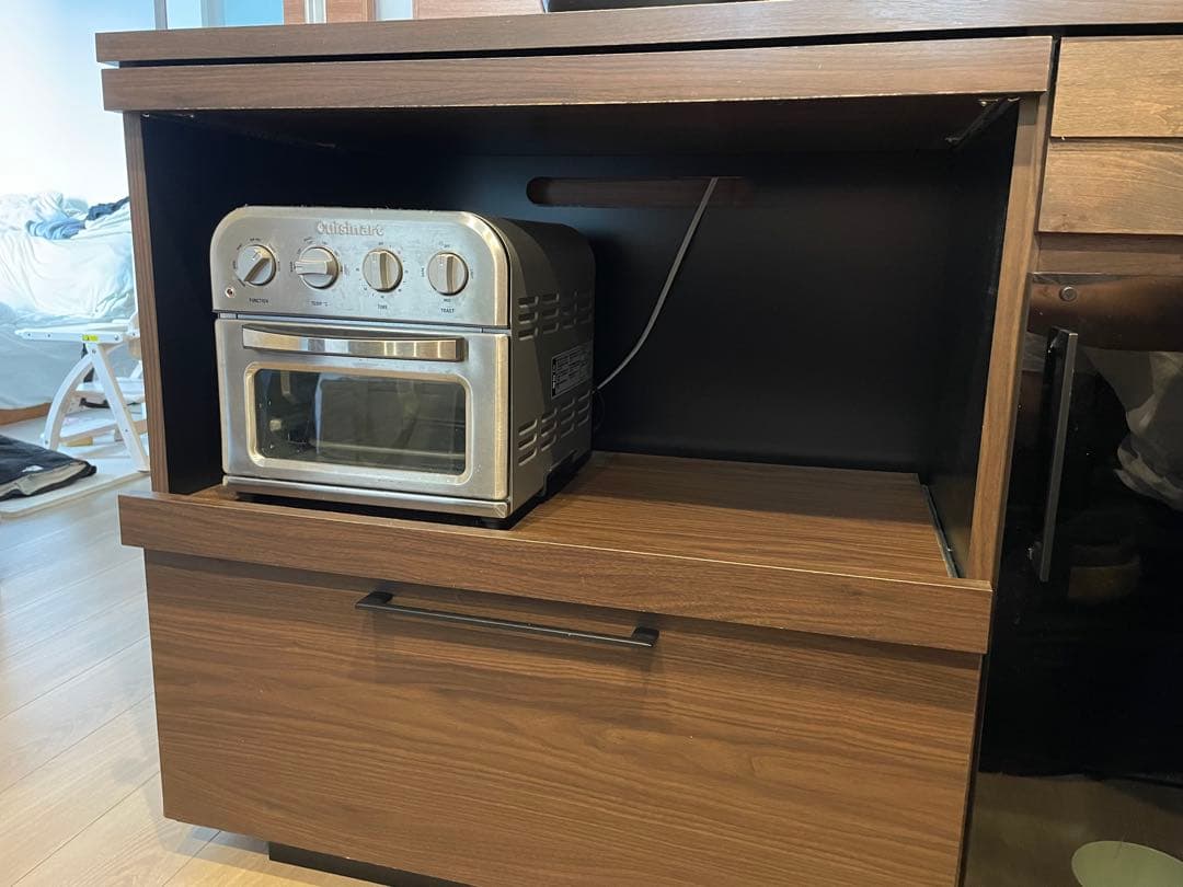 ※本日のみ特別価格　日本製　諸富家具 ブラウン木製食器棚・キッチンカウンター