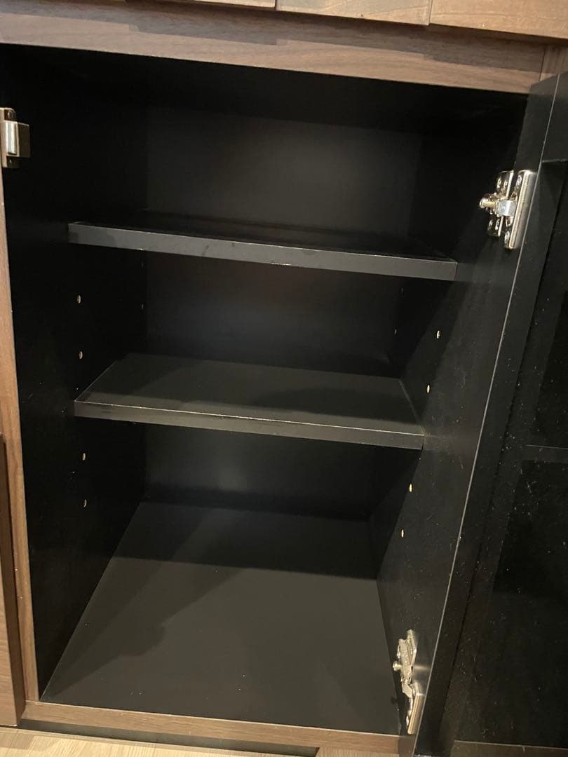 ※本日のみ特別価格　日本製　諸富家具 ブラウン木製食器棚・キッチンカウンター