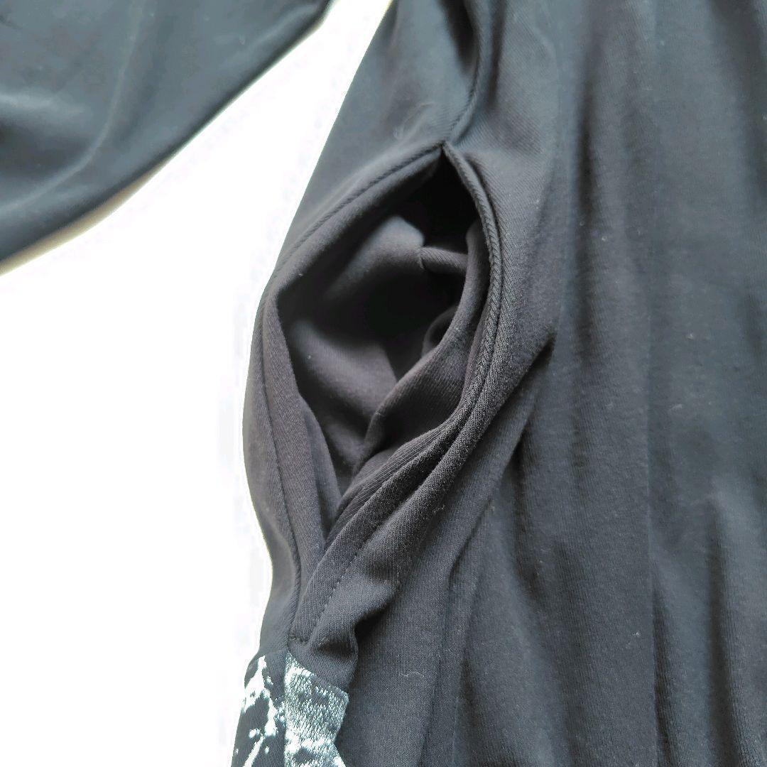 22SS 美品 芽風 センソユニコ ジャガード墨絵 アシンメトリーワンピース