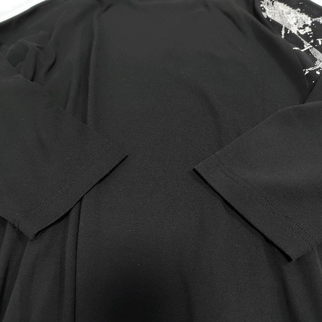 22SS 美品 芽風 センソユニコ ジャガード墨絵 アシンメトリーワンピース