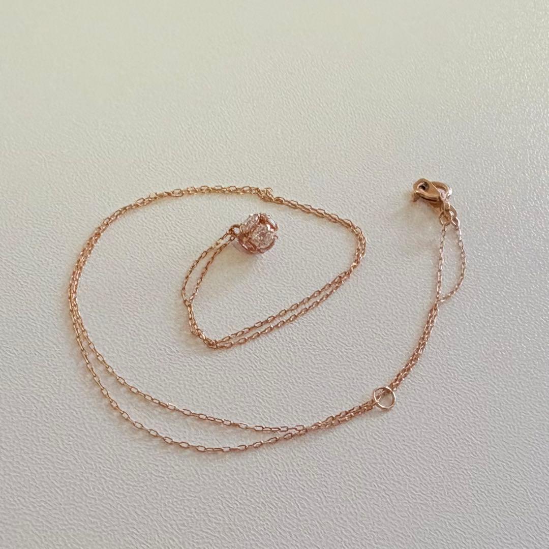 く*ん様 BLOOM ローズゴールド ネックレス ピンク