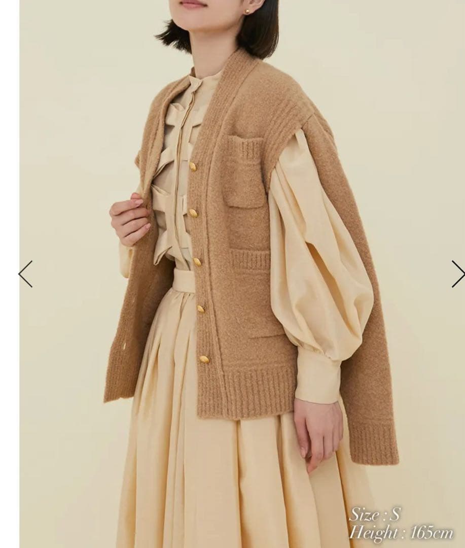 新品タグ付✨️23AW セブンテン　メルトンウール　2wayカーディガン　S