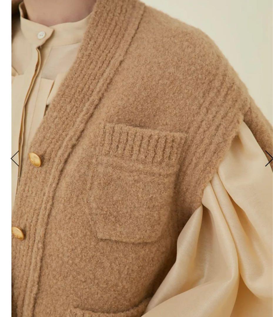 新品タグ付✨️23AW セブンテン　メルトンウール　2wayカーディガン　S