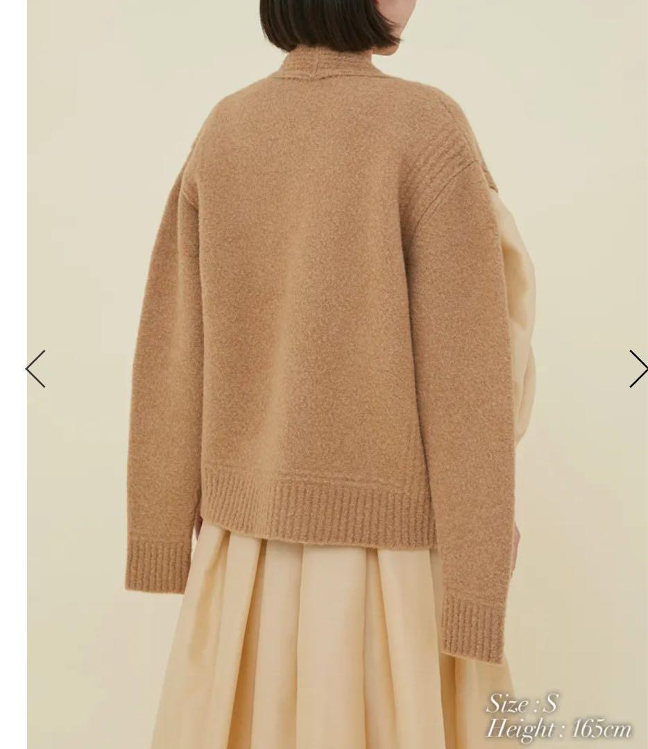 新品タグ付✨️23AW セブンテン　メルトンウール　2wayカーディガン　S