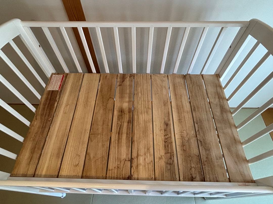 KATOJI ベビーベッド ハイタイプ　ホワイト 木製