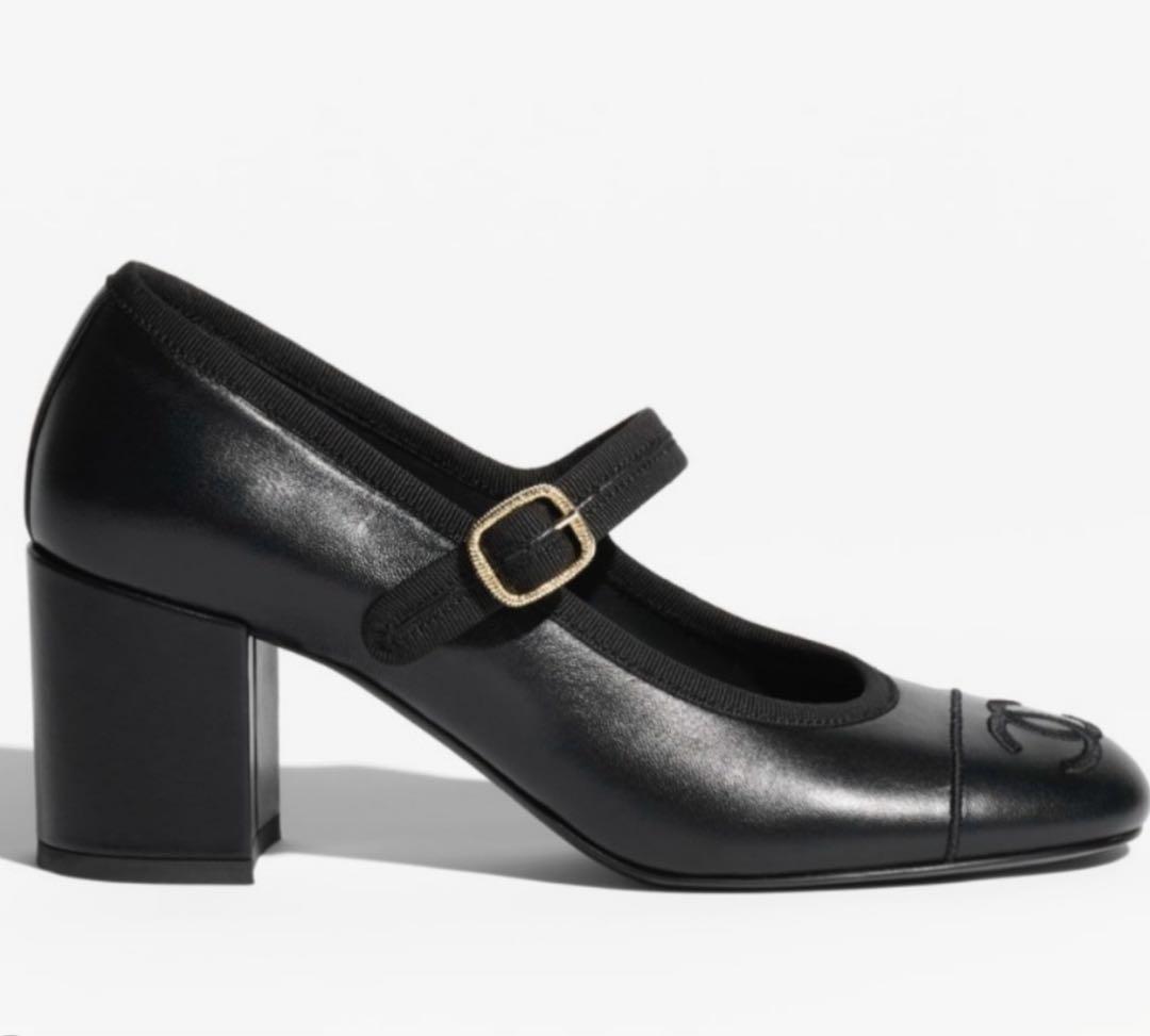 【新品未使用】CHANEL ブラックメリージェーンパンプス 40サイズ