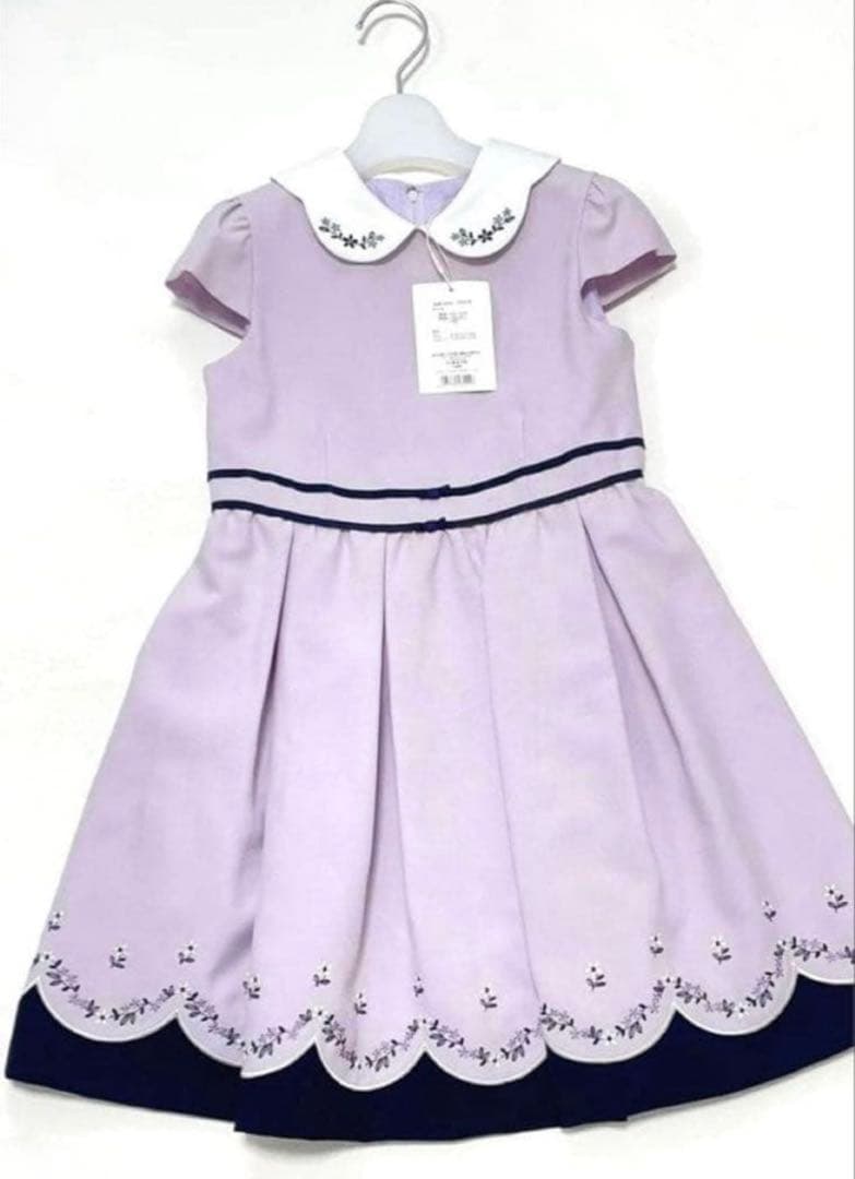 専用　新品✨ジャケット付き、花柄刺繍ドレス 120