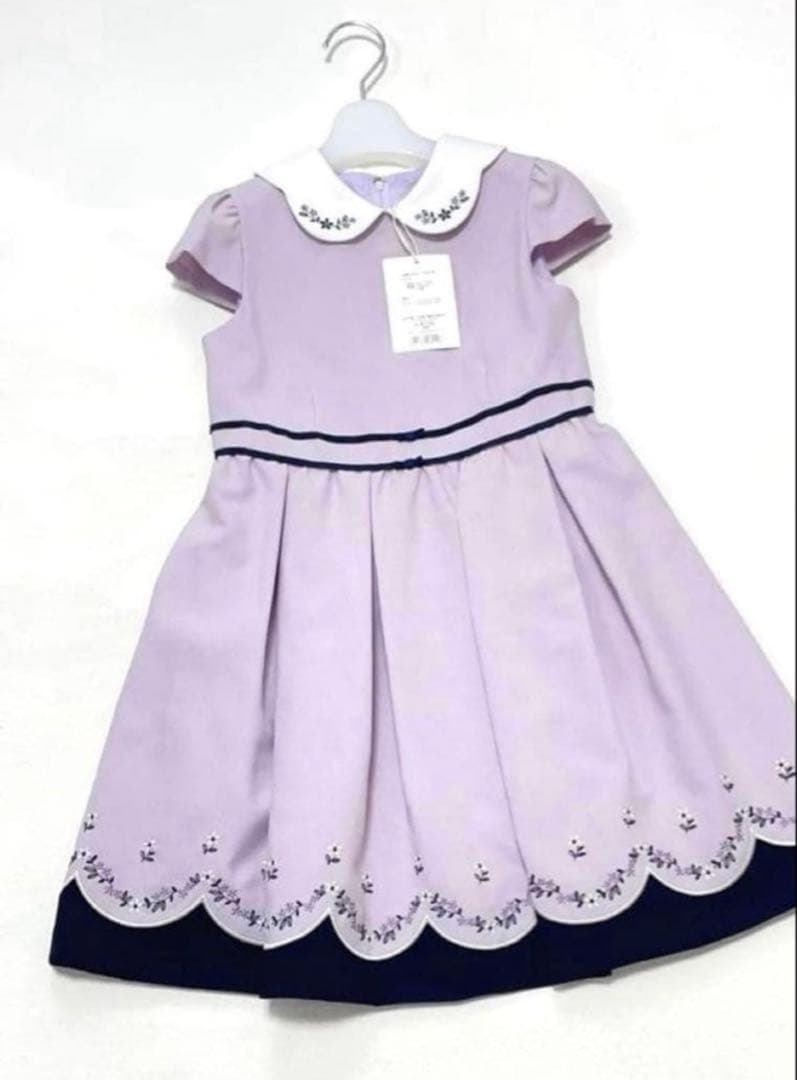 専用　新品✨ジャケット付き、花柄刺繍ドレス 120