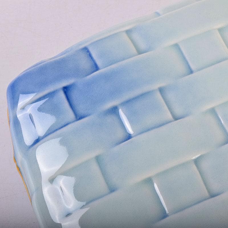 茶道具　京焼　平安　小川武雄作　梅椿文　食籠　共布共箱　V　R8955