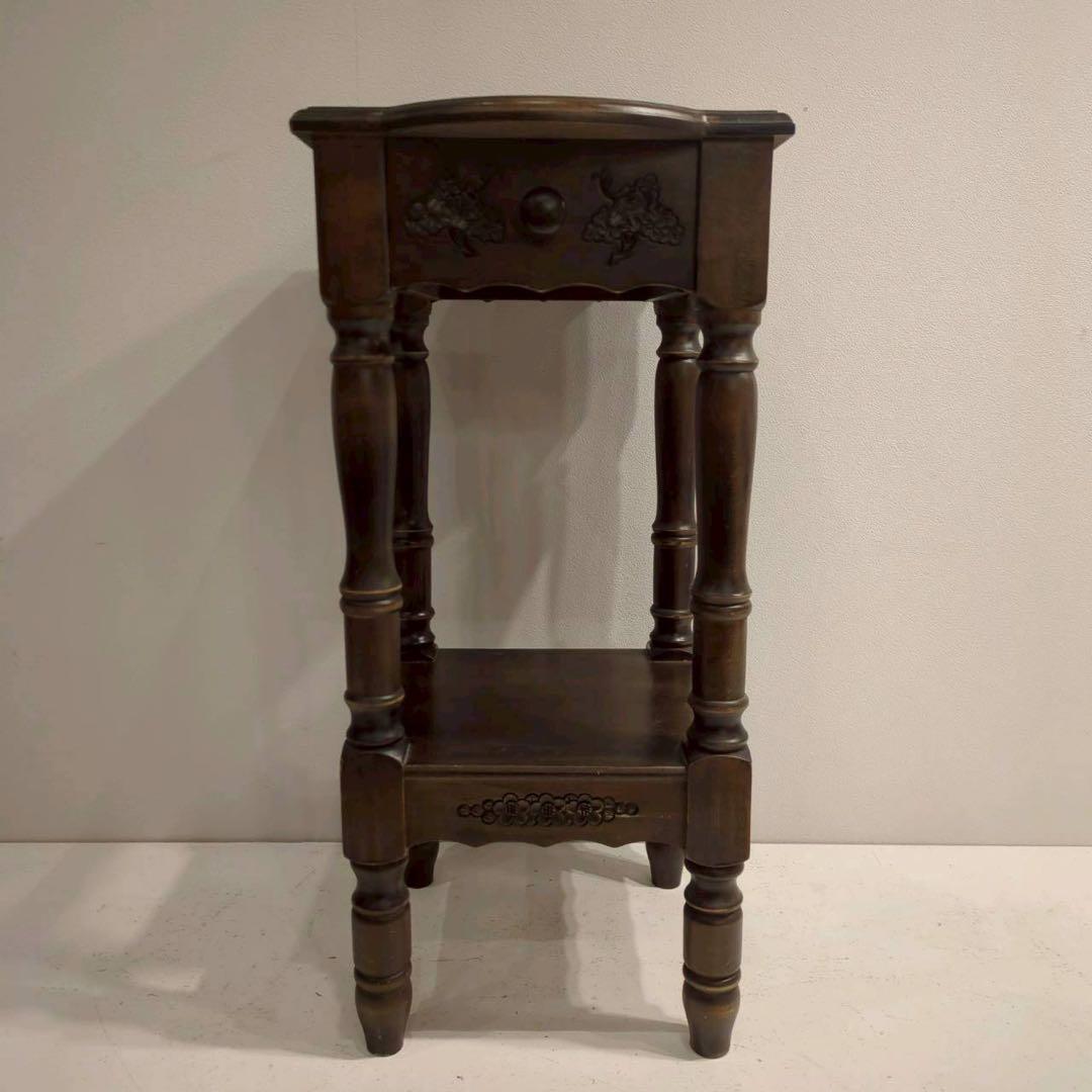 コンソールテーブル　サイドテーブル　電話台　飾り台　アンティーク　花柄