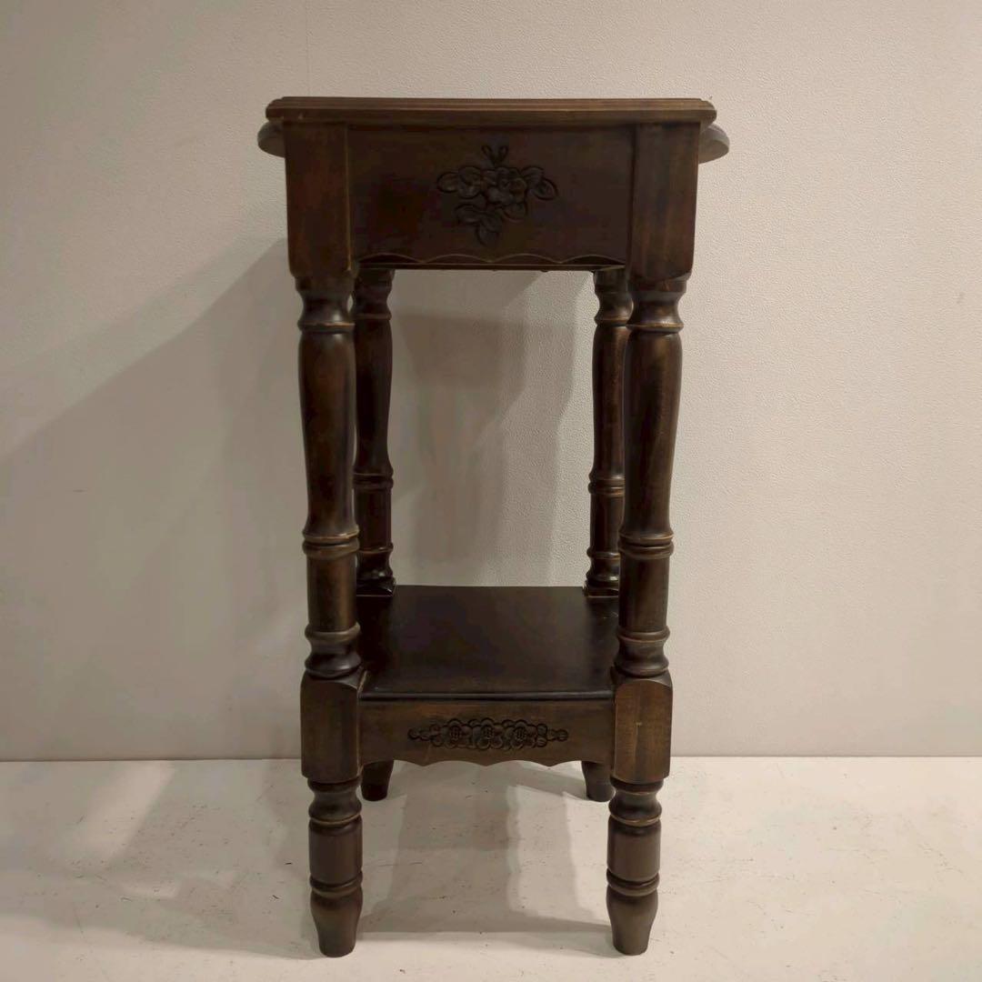 コンソールテーブル　サイドテーブル　電話台　飾り台　アンティーク　花柄