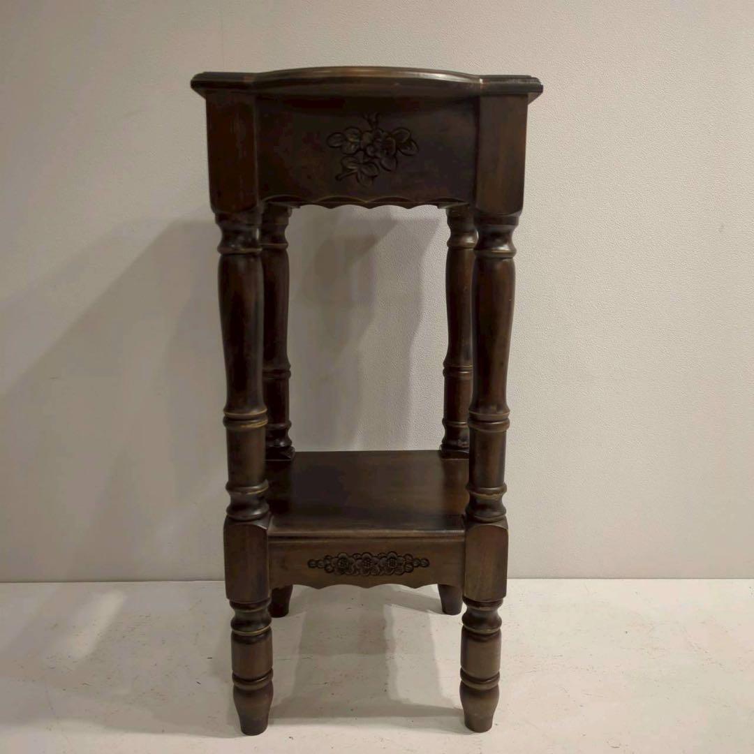 コンソールテーブル　サイドテーブル　電話台　飾り台　アンティーク　花柄