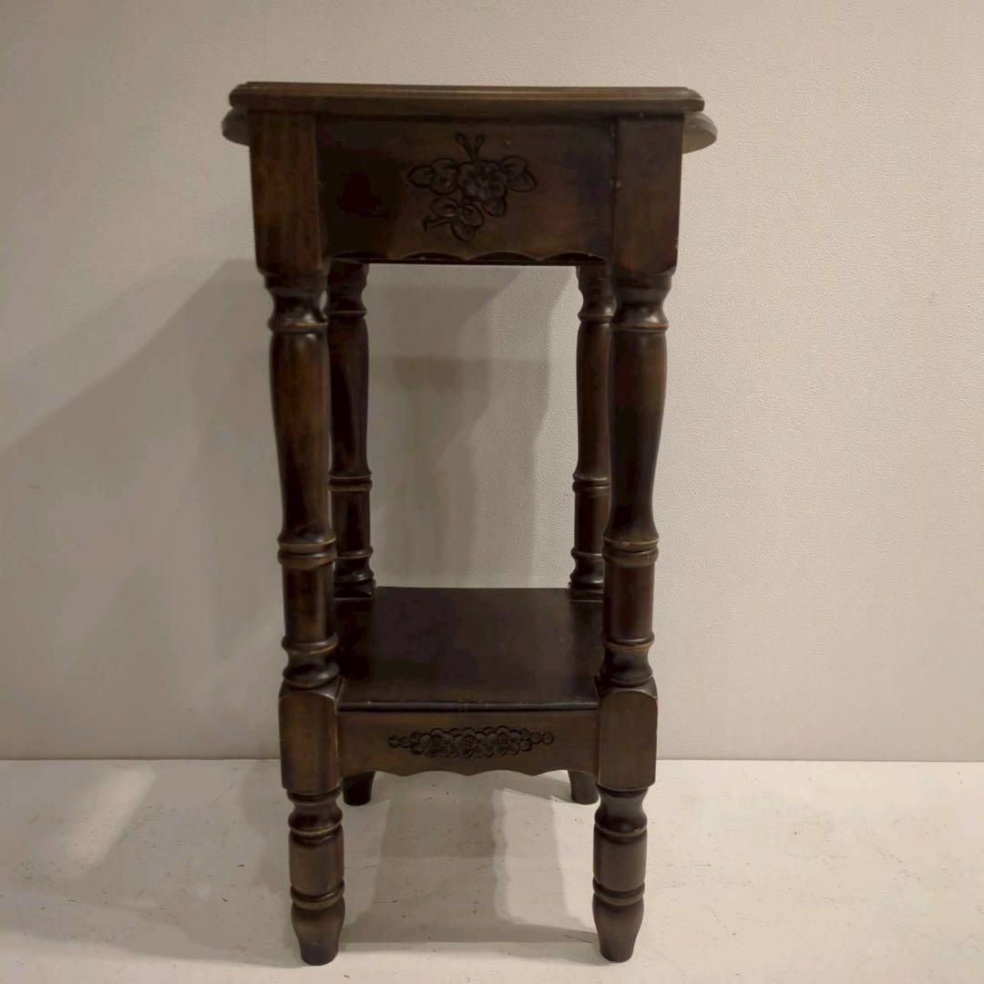 コンソールテーブル　サイドテーブル　電話台　飾り台　アンティーク　花柄