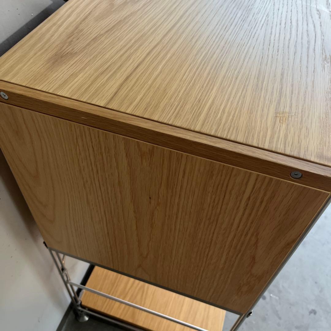 niconico★無印ステンレスユニットシェルフ　オーク材棚・カップボード