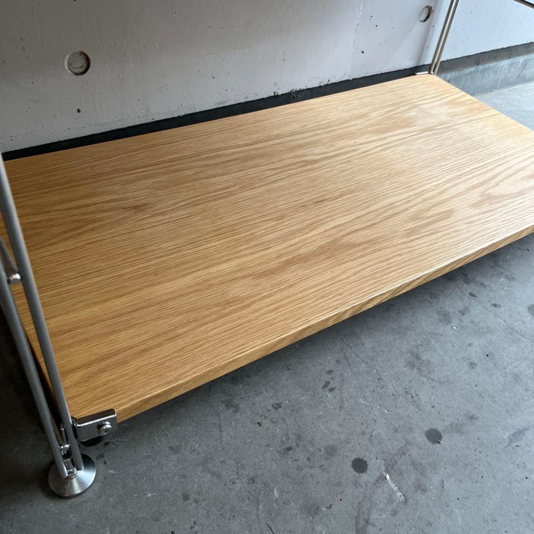 niconico★無印ステンレスユニットシェルフ　オーク材棚・カップボード