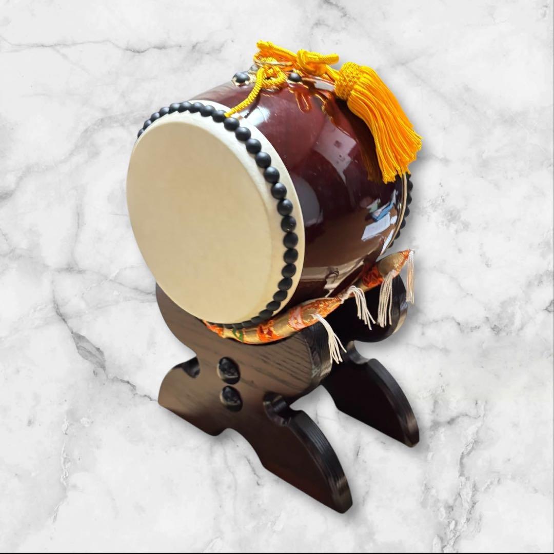 【極美品】太鼓の里 浅野　ミニ 太鼓バチ２本付き 和太鼓 子ども　お祭り